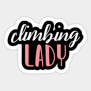 climbing lady - climbing girl Sticker